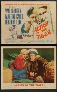 4f012 ACTION OF THE TIGER 8 LCs '62 Van Johnson & Martine Carol try to escape conspiracy!