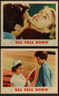 4f017 ALL FALL DOWN 8 LCs '62 young Warren Beatty isn't man enough to be faithful to one woman!