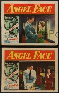 4f485 ANGEL FACE 7 LCs '53 Robert Mitchum, pretty Jean Simmons, Otto Preminger, Howard Hughes