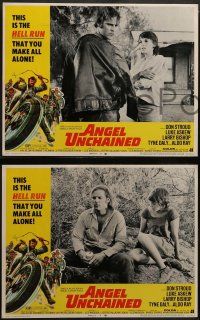 4f023 ANGEL UNCHAINED 8 LCs '70 AIP, Don Stroud, Tyne Daly, bikers & hippies!
