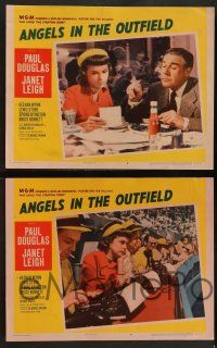 4f486 ANGELS IN THE OUTFIELD 7 LCs '51 Paul Douglas & sexy Janet Leigh, baseball fantasy!