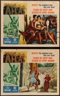 4f027 ATLAS 8 LCs '61 sexy Barboura Morris, mightiest gladiator Michael Forest!