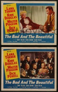 4f768 BAD & THE BEAUTIFUL 3 LCs '53 sexy Lana Turner, Roland, Pidgeon, Powell, Sullivan!