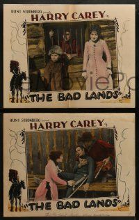 4f769 BAD LANDS 3 LCs '25 great western images of cowboy Harry Carey, gorgeous Trilby Clark!