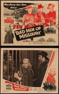 4f035 BAD MEN OF MISSOURI 8 LCs R56 Dennis Morgan, Jane Wyman, gunning their way to love and glory!