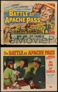 4f043 BATTLE AT APACHE PASS 8 LCs '52 Native American Jeff Chandler as Cochise, Susan Cabot as Nono