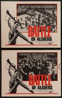 4f662 BATTLE OF ALGIERS 4 LCs R70s Gillo Pontecorvo's La Battaglia di Algeri, image of protesters!