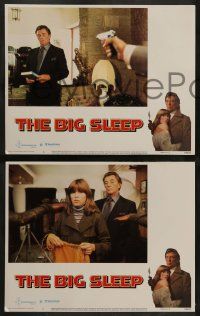 4f060 BIG SLEEP 8 LCs '78 border art of Robert Mitchum & sexy Candy Clark by Richard Amsel!