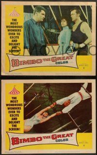 4f062 BIMBO THE GREAT 8 LCs '61 Rivalen der Manege, German circus, big top images!