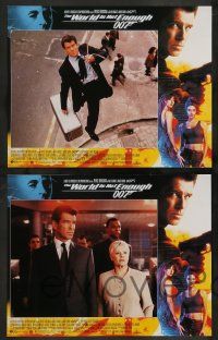 4f002 WORLD IS NOT ENOUGH 12 LCs '99 Pierce Brosnan as James Bond, Denise Richards, Marceau
