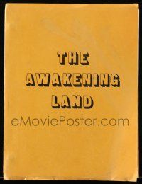 4g049 AWAKENING LAND TV script February 10, 1977, mini-series screenplay by James Lee Barrett!
