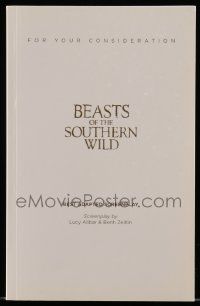 4g057 BEASTS OF THE SOUTHERN WILD For Your Consideration 5.5x8.5 script '12 by Alibar & Zeitlin!