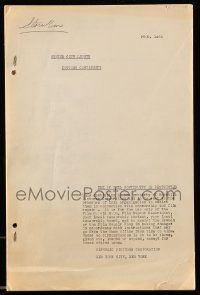 4g061 BEHIND CITY LIGHTS cutting continuity script '45 screenplay by Richard Weil!