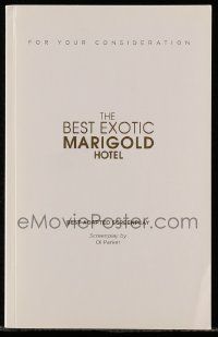 4g063 BEST EXOTIC MARIGOLD HOTEL For Your Consideration 5x8 script Oct 1 2011, Ol Parker screenplay
