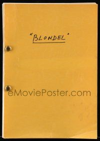 4g073 BLONDEL third draft script '83 unproduced screenplay by O'Brien, based on Gore Vidal legend!