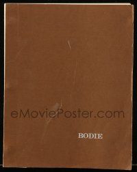4g076 BODIE first draft script June 1977, unproduced screenplay by Maximilian Schell!