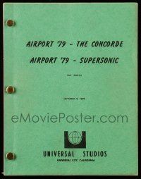 4g119 CONCORDE: AIRPORT '79 script October 6, 1978, screenplay by Eric Roth, two working titles!