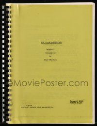 4g158 DIE TO BE REMEMBERED second draft script January 1980 unproduced screenplay by Gary Sherman!