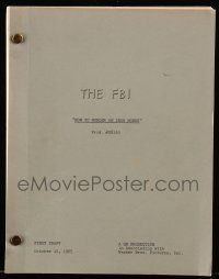 4g209 FBI TV 1st draft script Oct 12, 1965 screenplay by Don Brinckley, How to Murder an Iron Horse