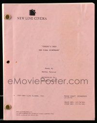 4g226 FREDDY'S DEAD revised third draft script October 29, 1990, screenplay by Michael DeLuca!