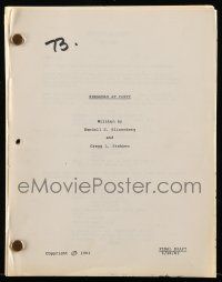 4g229 FRESHMAN AT FORTY final script Jan 28, 1983 unproduced screenplay by Klinenberg & Stebben