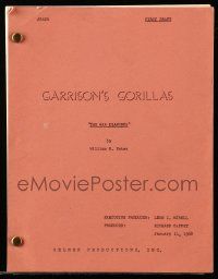 4g241 GARRISON'S GORILLAS first draft TV script Jan 11, 1968 screenplay by Yates, The War Diamonds!