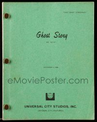 4g246 GHOST STORY revised first draft script December 3, 1980, screenplay by Lawrence D. Cohen!