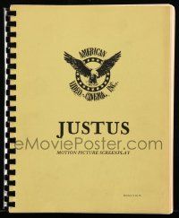 4g329 JUSTUS second draft script June 15, 1978 unproduced screenplay by Karl & Terence Tunberg!