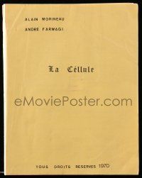 4g342 LA CELLULE script '70 unproduced screenplay by Alain Morineau & Andre Farwagi!