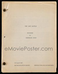 4g349 LAST BATTLE script April 11, 1967, unproduced screenplay by Cornelius Ryan!