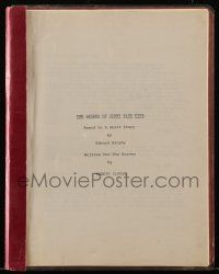 4g362 LEGEND OF JIMMY BLUE EYES script '70s unproduced screenplay by Robert Clouse!