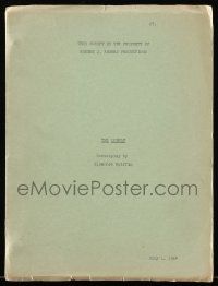4g376 LONELY script July 1, 1964, unproduced screenplay by Eleanore Griffin!