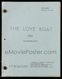 4g387 LOVE BOAT TV first draft script February 24, 1986, screenplay for The Christmas Cruise!