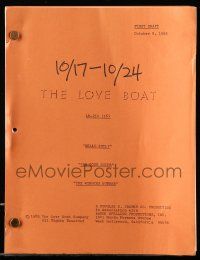 4g390 LOVE BOAT TV first draft script October 8, 1985, Hello Emily, Tour Guide, Winning Number!