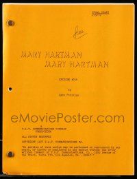 4g425 MARY HARTMAN, MARY HARTMAN TV final draft script February 9, 1977, episode #249 screenplay!