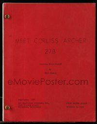 4g435 MEET CORLISS ARCHER TV final master draft script November 9, 1954, screenplay by Phil Shuken