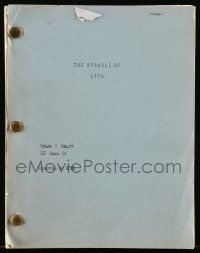 4g445 MIRACLE OF 1776 stage play script '70s written by Mahlon S. Hoblitt, never produced!