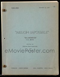 4g446 MISSION IMPOSSIBLE first draft TV script Dec 9, 1967 screenplay for The Counterfeiter episode!
