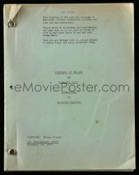 4g448 MISTRESS OF MELLYN 1st preliminary draft script '60 unproduced screenplay by Eleanore Griffin