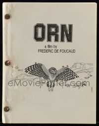 4g494 ORN French script '87 unproduced screenplay by Frederic de Foucad!