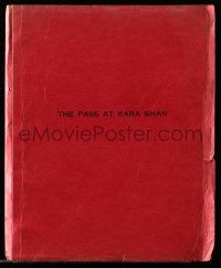 4g504 PASS AT KARA SHAN script '70s unproduced screenplay by James Mitchell Miller!