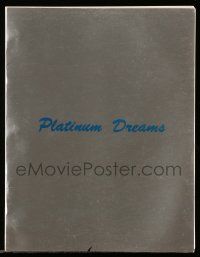 4g522 PLATINUM DREAMS script '80s unproduced screenplay by Michael Armstrong!