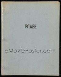 4g528 POWER script '72 unproduced screenplay by Benjamin Manaster!