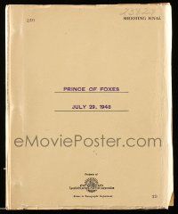 4g531 PRINCE OF FOXES shooting final script July 29, 1948, screenplay by Milton Krims!