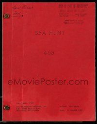 4g574 SEA HUNT TV revised draft script August 12, 1958 screenplay by Lee Erwin, Diving for the Moon