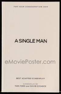 4g588 SINGLE MAN For Your Consideration 5.5x8.5 script '09 screenplay by Tom Ford & David Scearce!