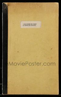 4g630 THING OF DEATH English script '70s unproduced screenplay by William Bast!