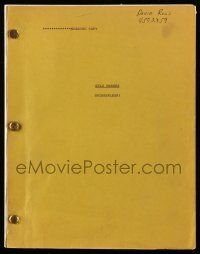 4g675 WILD HORSES revised draft script October 4, 1973 screenplay by R.R. Young & Sandra Marquis!