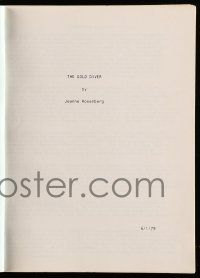 4g254 GOLD DIVER script June 1, 1979, unproduced screenplay by Jeanne Rosenberg!