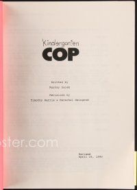 4g336 KINDERGARTEN COP revised draft script April 24, 1990, screenplay by Murray Salem!